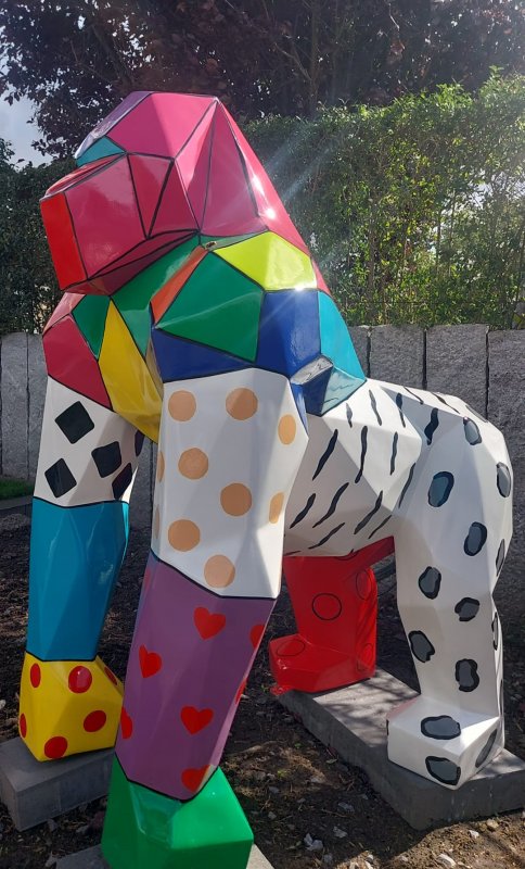 Gorilla Polygonal, Pop-Art, ca. 130 cm *NUR SELBSTABHOLUNG*